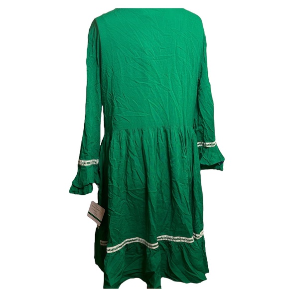 NWT Green Midi Dress, Size L - Picture 2 of 3